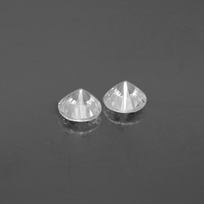 캐럿 천연 화이트 지르콘 보석, 라운드 컷, 4.64 mm, VVS