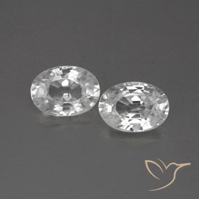 2.50ctw 자연스러운 하얀색 지르콘, 타원형, VS-SI