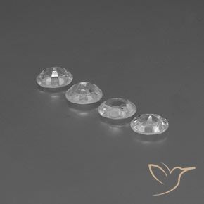 5.39캐럿 천연 하얀색 지르콘 보석, 타원형, VVS-VS