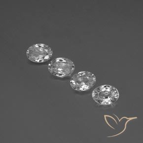 4.75ctw 자연스러운 클리어 화이트 지르콘, 타원형, VVS-VS