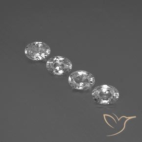 4.89ctw 자연스러운 클리어 화이트 지르콘, 타원형, VVS-VS