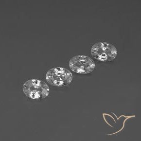 4.61캐럿 천연 클리어 화이트 지르콘 보석, 타원형, VVS-VS