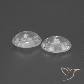 2.57캐럿 천연 하얀색 지르콘 보석, 타원형, VVS