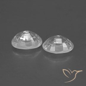 2.85캐럿 천연 하얀색 지르콘 보석, 타원형, VVS-VS