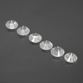 3.15캐럿 천연 화이트 지르콘 보석, 라운드 컷, 4.55 mm, VVS-VS
