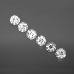 3.36캐럿 천연 화이트 지르콘 보석, 라운드 컷, 4.59 mm, VVS-VS