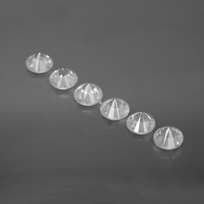 3.36캐럿 천연 화이트 지르콘 보석, 라운드 컷, 4.59 mm, VVS-VS