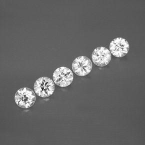 3.27캐럿 천연 하얀색 지르콘 보석, 라운드 컷, VVS-VS