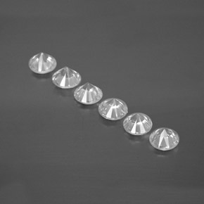 캐럿 천연 하얀색 지르콘 보석, 라운드 컷, VVS-VS