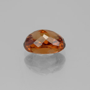 2.45캐럿 천연 붉은빛 오렌지 지르콘, 타원형 컷, 8.5×5.8 mm, VVS