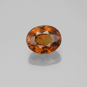 2.20캐럿 천연 붉은빛 오렌지 지르콘, 타원형 컷, 7.7×6.2 mm, VVS-VS