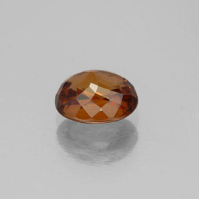 2.20캐럿 천연 붉은빛 오렌지 지르콘, 타원형 컷, 7.7×6.2 mm, VVS-VS