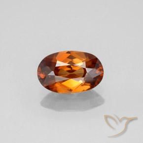 1.72ct 자연스러운 딥 오렌지 지르콘, 타원형, VVS