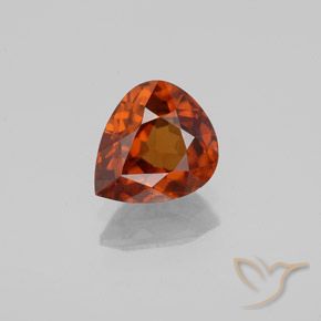 1.59ct 자연스러운 앰버 오렌지 지르콘, 배 모양, VVS