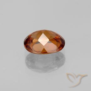 1.85캐럿 천연 딥 오렌지 지르콘, 타원형 컷, 7.6×6.3 mm, VVS-VS