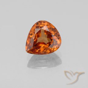 1.83ct 자연스러운 붉은 오렌지 지르콘, 배 모양, VVS