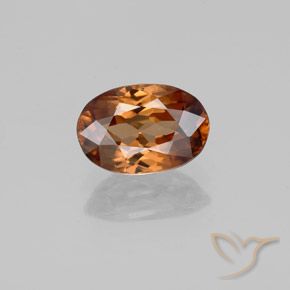 1.86ct 자연스러운 딥 오렌지 지르콘, 타원형, VVS