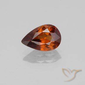 1.69ct 자연스러운 다크 오렌지 지르콘, 배 모양, VS