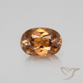 1.83ct 자연스러운 미디엄 오렌지 지르콘, 타원형, VVS