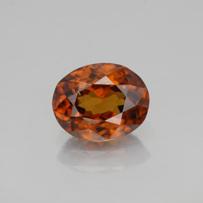 1.99캐럿 천연 딥 오렌지 지르콘, 타원형 컷, 7.8×6.2 mm, VS