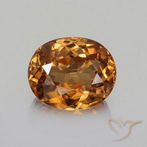 2.13ct 자연스러운 러스트 오렌지 지르콘, 타원형, VS