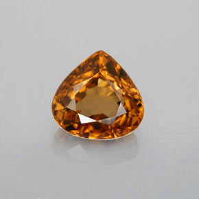 1.80캐럿 천연 딥 오렌지 지르콘, 배 모양, 7.2×7 mm, VVS-VS