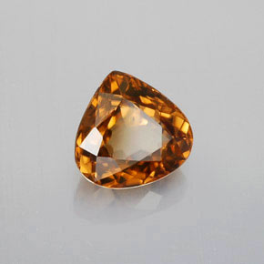 1.80캐럿 천연 딥 오렌지 지르콘, 배 모양, 7.2×7 mm, VVS-VS