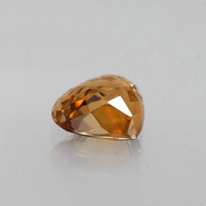 1.80캐럿 천연 딥 오렌지 지르콘, 배 모양, 7.2×7 mm, VVS-VS