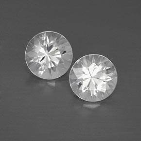 2.40캐럿 천연 화이트 지르콘 보석, 라운드 컷, 6.02 mm, VVS