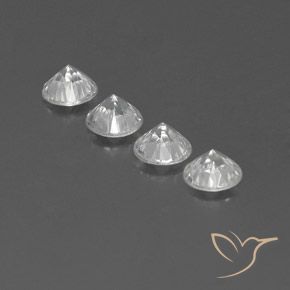 4.60캐럿 천연 하얀색 지르콘 보석, 둥근, VVS-VS