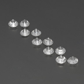 캐럿 천연 하얀색 지르콘 보석, 라운드 컷, VVS-VS