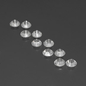 캐럿 천연 하얀색 지르콘 보석, 라운드 컷, VVS-VS