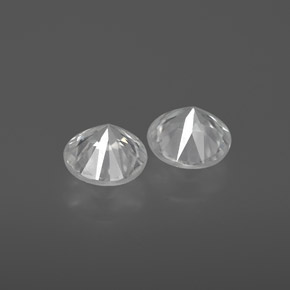 2.13캐럿 천연 화이트 지르콘 보석, 라운드 컷, 5.87 mm, VVS-VS