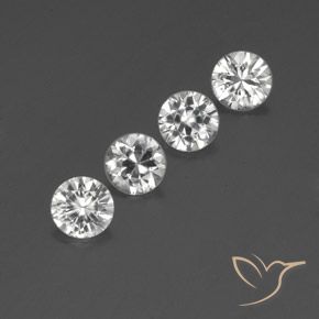 3.95캐럿 천연 클리어 화이트 지르콘 보석, 둥근, VVS-VS