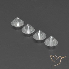 4.64캐럿 천연 하얀색 지르콘 보석, 둥근, VVS-VS