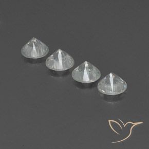 4.79캐럿 천연 하얀색 지르콘 보석, 둥근, VVS-VS