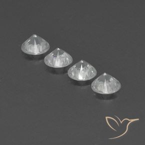 4.64캐럿 천연 하얀색 지르콘 보석, 둥근, VVS-VS