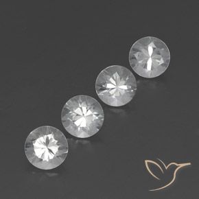 4.91캐럿 천연 클리어 화이트 지르콘 보석, 둥근, VVS-VS