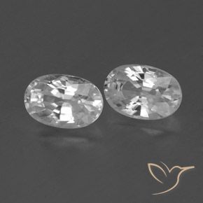 1.66캐럿 천연 클리어 화이트 지르콘 보석, 타원형, VVS