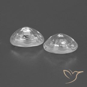 1.77캐럿 천연 클리어 화이트 지르콘 보석, 타원형, VVS