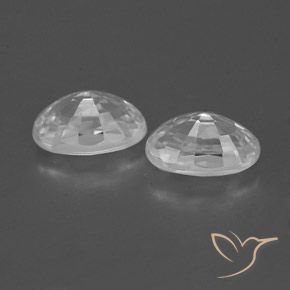 1.75캐럿 천연 클리어 화이트 지르콘 보석, 타원형, VVS-VS