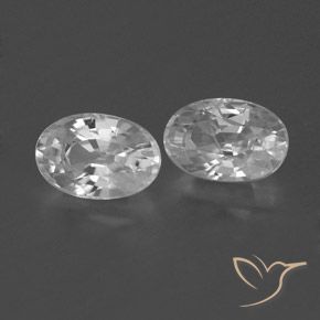 1.70캐럿 천연 클리어 화이트 지르콘 보석, 타원형, VVS-VS