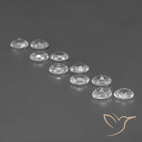 7.44캐럿 천연 클리어 화이트 지르콘 보석, 타원형, VVS-VS