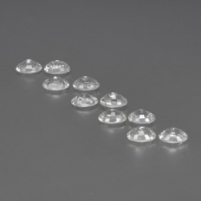 7.65캐럿 천연 화이트 지르콘 보석, 타원형 컷, 6.1×4.2 mm, VVS-VS