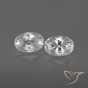 1.67ctw 자연스러운 하얀색 지르콘, 타원형, VVS