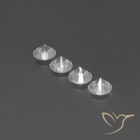3.58캐럿 천연 하얀색 지르콘 보석, 둥근, VVS-VS