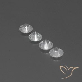 3.63캐럿 천연 하얀색 지르콘 보석, 둥근, VVS-VS