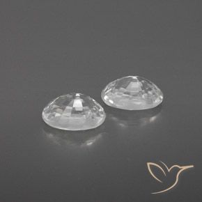 1.67캐럿 천연 하얀색 지르콘 보석, 타원형, VVS