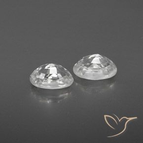 1.72캐럿 천연 하얀색 지르콘 보석, 타원형, VVS