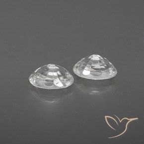 1.70캐럿 천연 하얀색 지르콘 보석, 타원형, VVS-VS